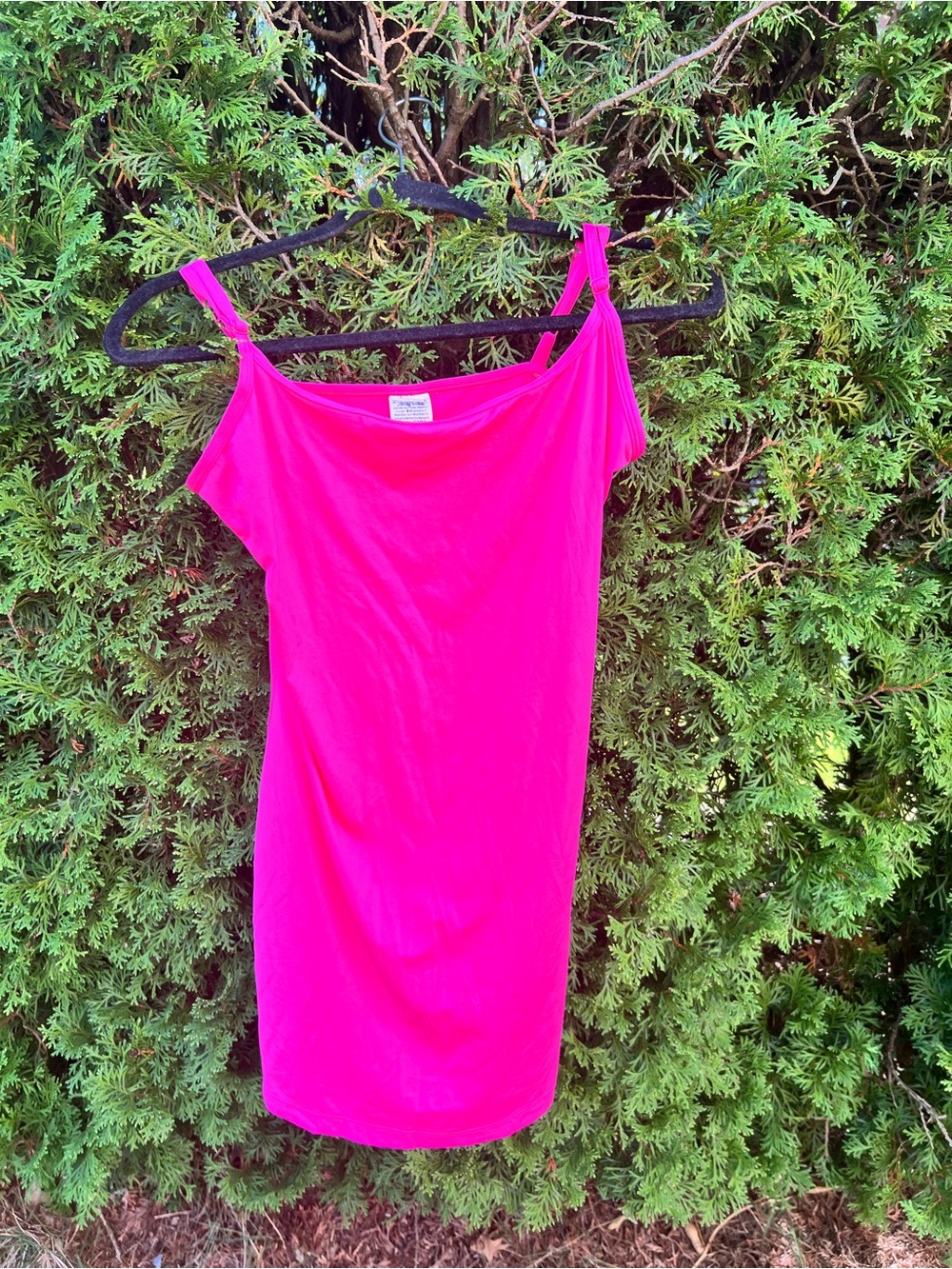 PINK Victoria's Secret Hot Pink Slip Camisole Dress